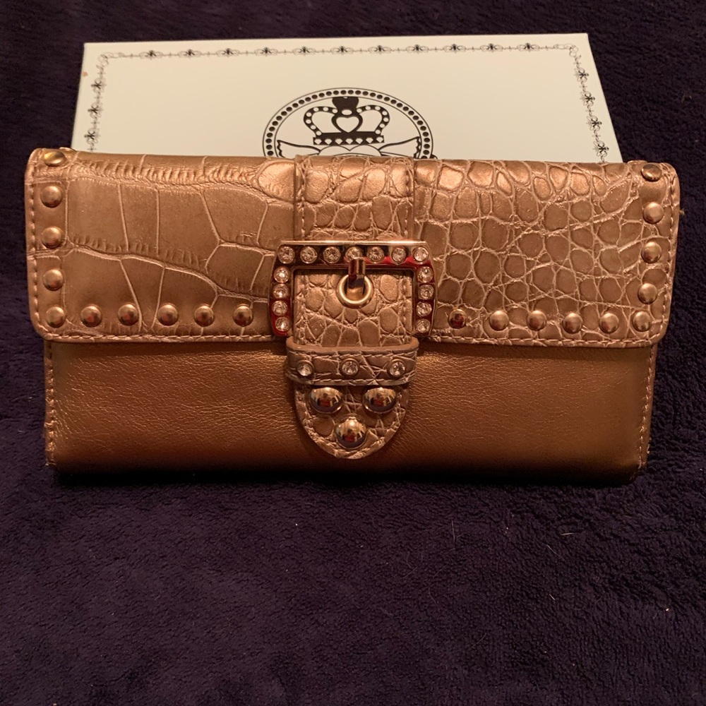 Gold Clutch with Buckle Detail